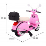 Elektrická motorka Vespa - ružová